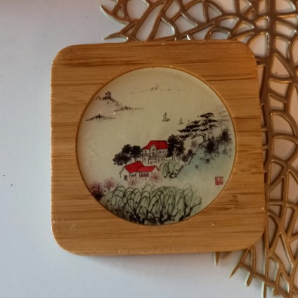 Подставка для чашки «Дом в горах» Подставка для чашки «Дом в горах»