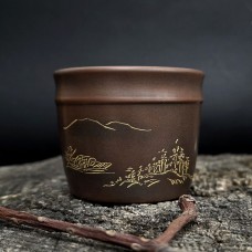 Чашка  Гуанси «Лодка» коричневая , 80 мл